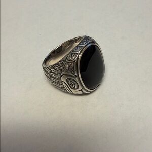David Yurman Northwest Collection Black Onyx Signet Men's Ring